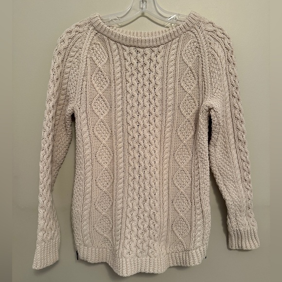 L.L. Bean Sweaters - L.L. Bean Womens Fisherman Cable Knit Signature Sweater Side Zip Size XXS